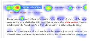 Clicky Web Analytics Software Heatmap