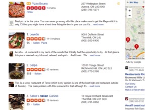 Yelp Local Business Search Results