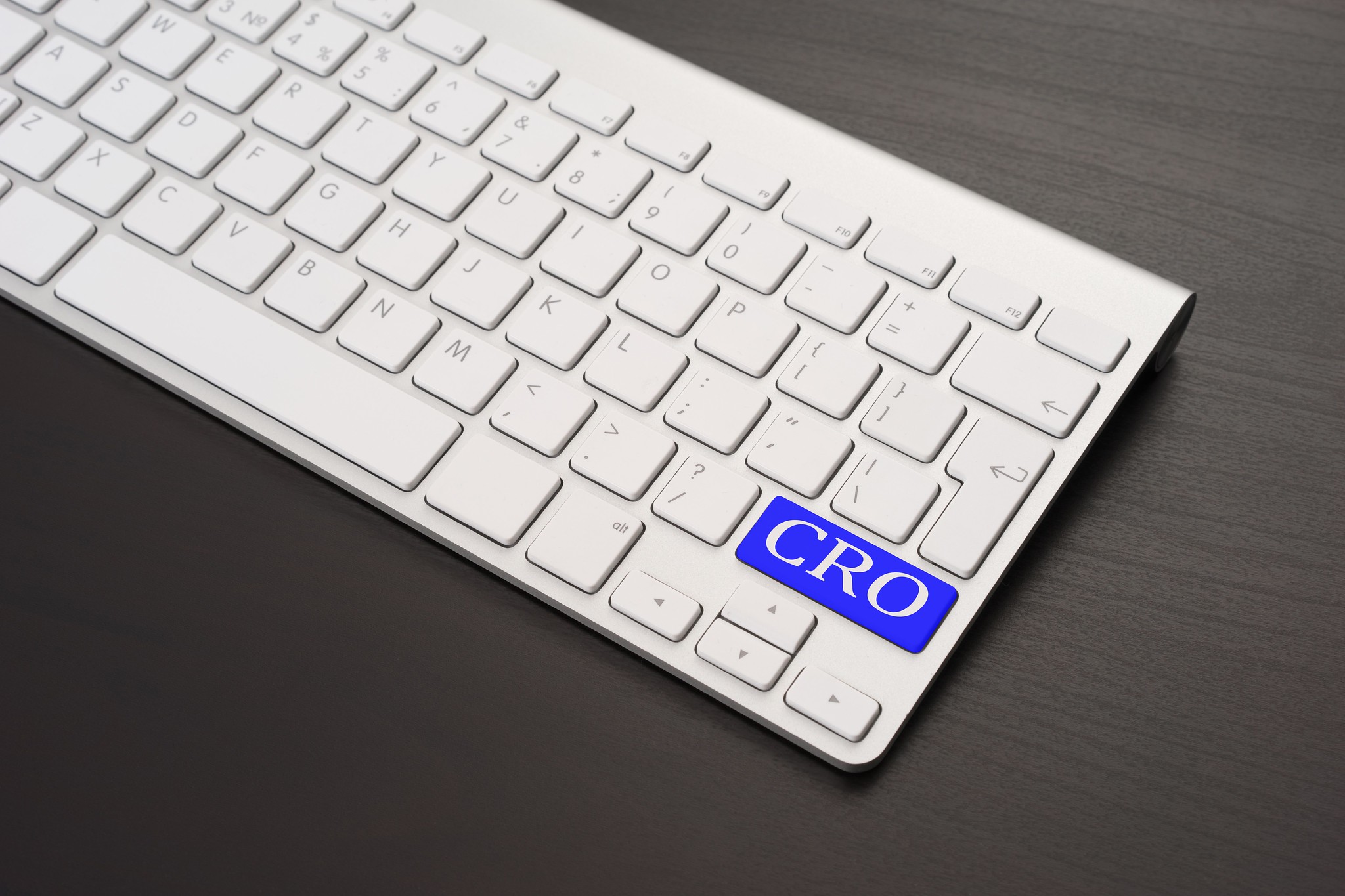 Keyboard with a button marked CRO